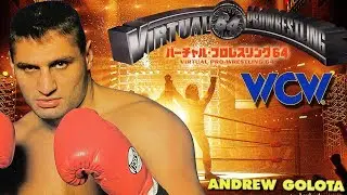 Virtual Pro Wrestling 64 N64 - WCW World Heavyweight Title - Andrew Golota (1080p/60fps)