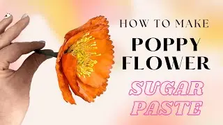How to Make Poppy Flower From Sugar Paste - Video Tutorial Preview