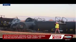Train derails in Todd County, Kentucky; shelter-in-place lifted