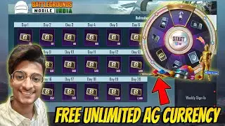FINALLY😍 BGMI FREE HOLI SPIN IS HERE - FREE 10000 AG CURRENCY IN BGMI - UNLIMITED FREE AG CURRENCY