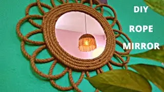 Easy boho rope mirror/affordable decor DIY