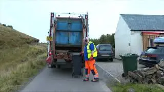 The Tobermory binman (self shot by Courtney Cameron for STV News)