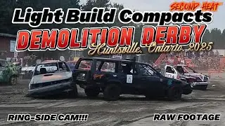 LB Compacts Demolition Derby, 2-й заезд, съемка с ринга - необработанные кадры - Хантсвилл, 2025