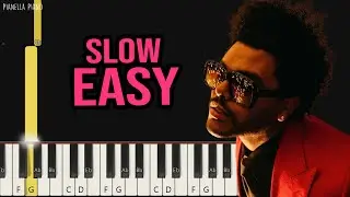 The Weeknd - Drive | SLOW EASY Piano Tutorial by Pianella Piano