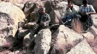 Ali singing on a 7545 ft (2300 meters) mountain top near Zanjan / Iran