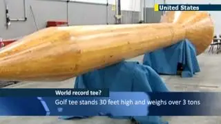 World's largest golf tee: Illinois company creates amazingly oversized golf accessory