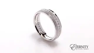 1CT Satin Finish Diamond Eternity Men's Ring (108B)