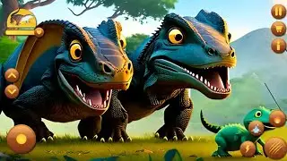 Mutant Reptile Komodo Dragon Simulator - Wild Komodo Angry Lizard  Attack - Android GamePlay