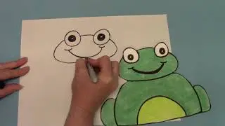 Directed Drawing:  Frog Art Project For Kids