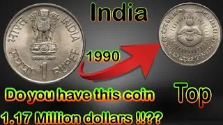 Rupee 1990 India Coin Value  | Rare Old Indian Coin Worth $1.17 | Old Coin Vault