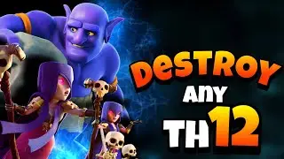 TH12 Golem Bowler Witch Attack With 8 Zap Spell | TH12 Attack Strategy (Clash of Clans)