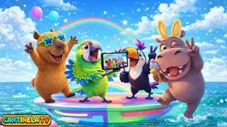 🐾 CAPIBARA 🎵 Canta con el LORO más chistoso 🦜 Canciones Divertidas #cantinelatv #capibara #capybara