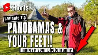 Panoramas and your feet - How to shoot a panorama on your phone #Shorts