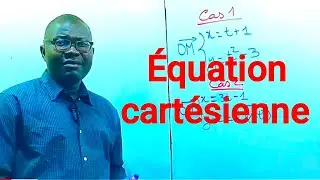 CINÉMATIQUE Terminale - Exercice d'application sur la détermination d'équation cartésienne