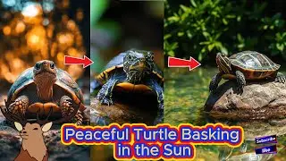 Peaceful Turtle Basking in the Sun