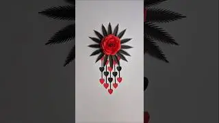 Amazing Paper Flower Wall Hanging #paperflower #diy #wallhanging #craft #diycrafts #homemadedecor