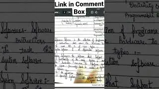 Hand Written Notes for basic computer. || #firstyearnotes || #all university #RGPV || #computernotes