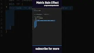 matrix rain effect in golang #shorts #programming