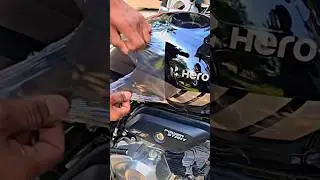 Hf deluxe hero bike lamination PPF PVC RAP Done ✅ black smoke #lamination #trending #youtubeshorts