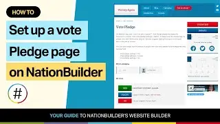 How to set up a vote pledge page on NationBuilder
