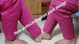 New pintucks Ladies pant design/ New design ladies pant design cutting and stitching. #cupri_trouser