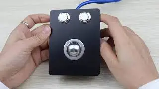 Steel Industrial Trackball Mouse Electroplated Waterproof