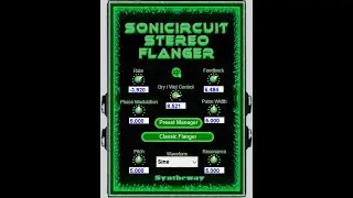 Sonicircuit Stereo Flanger Effect VST VST3 Audio Unit Plugins. Virtual Stompbox Pedalboard Guitar FX