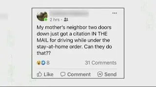 VERIFY: Are police mailing tickets to those who break stay-at-home orders?