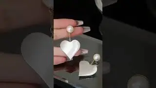 💖 DIY Statement Heart Pearl Earrings - Bold & Beautiful!