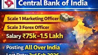 Central Bank of India Specialist officer recruitment | Latest job info