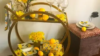 Summer Bar Cart 2020 #summerbarcart2020 #lemondecor