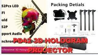 PD42 3D Hologram Projector Fan Wifi Display Business Advertising Logo Light Holographic Lamp Projec