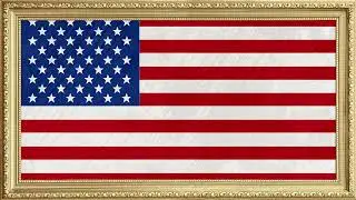American Flag 4K - Framed Patriotic TV Art Wallpaper | Elegant Digital Wall Decor