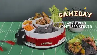 GDLSAS8RDSL | Game Day Lazy Susan Appetizer Server