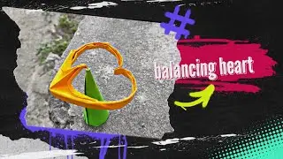 How to make origami paper balancing heart 💕|| origami craft