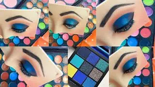 How to Halo Blue Eye Makeup tutorial | Full color Details step by step 