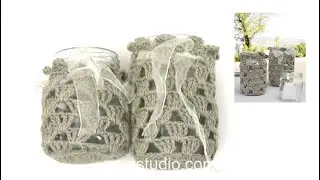 How to crochet the lantern in DROPS 144-16