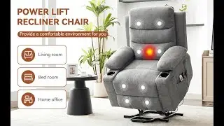GarveeHome Power Lift Recliner Chair with Heat & Massage | Oversized Electric Recliner for Elderly