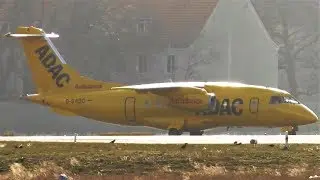 Aero-Dienst ADAC Ambulance Dornier Do328JET D-BADC Taxiing + Takeoff at Berlin Tegel Airport