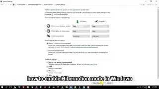 How to enable hibernation mode in windows