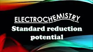 Standard reduction, potential, copper, hydrogen, and zinc #electrochemistry#chemistry