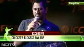 LG ICC Awards 2010- M S Dhoni -- Captain of Test team of the year
