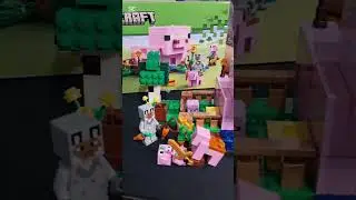 LEGO Minecraft Baby Pig House vs Armadillo Mine Expedition &ndash; Unboxing & Review #minecraft #lego