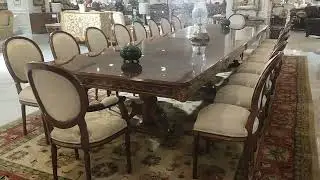 Ameriki classic dining table with.,24 chair .14.12.2025🪑🪑🇸🇦🇸🇦