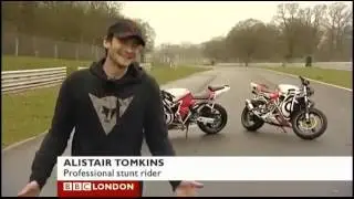 Hot Female Stunt Bike Rider Chesca Miles  Honda CBR 600 - BBC