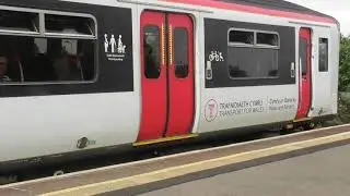 Grangetown train station. train going to Rhymney