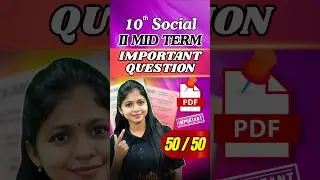 10th Social 2nd midterm important questions | question paper 2025 | TN state board Shravanee mam