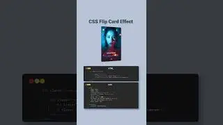 Flip Card Effect with HTML & CSS!  #css #html #css3 #web #frontent #coding #viral #animation #js