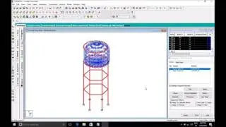 Circular Over Head Water Tank in STADD PRO
