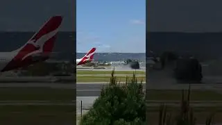 The Moment That The Runway Breaks on Departure at Perth Airport #aviation